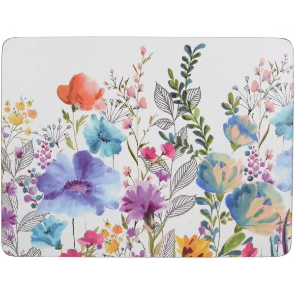 Creative Tops Meadow Floral Pack of 6 Standard Mats 30x23cm