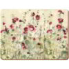Taldriku alused kork lakitud 30x22.8x0.5cm 6tk 'wild field poppies' Premium