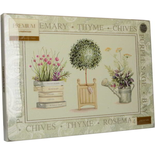 Creative Tops Topiary Pack Of 4 Large Premium Placemats 40x29cm