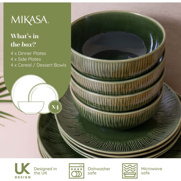 Taldrikute komplekt keraamika 12 osa 'jardin' Mikasa