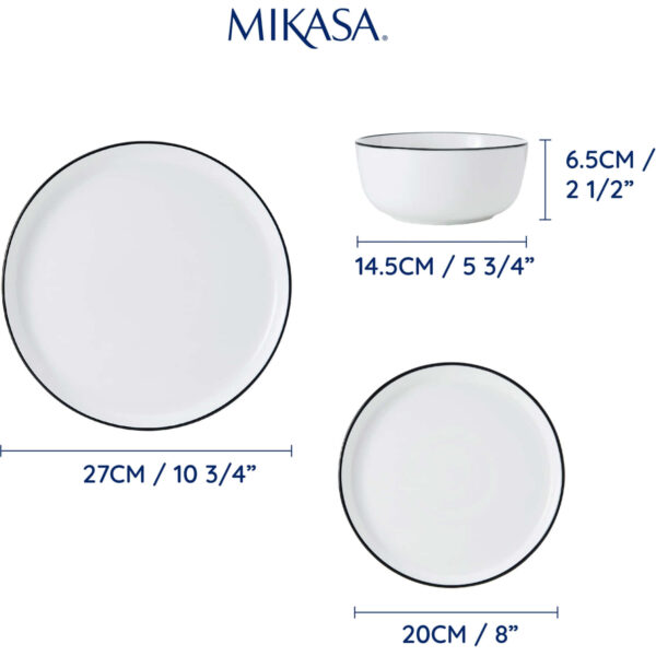 Mikasa Limestone 12pc Stoneware Dinner Set