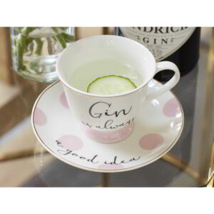 Ava & I Gin and Tonic Cup and Saucer 200ml Hatbox