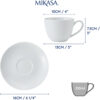 Mikasa Chalk 2pc Porcelain Cappuccino Cup & Saucer Set 310ml
