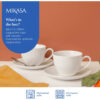 Mikasa Chalk 2pc Porcelain Cappuccino Cup & Saucer Set 310ml