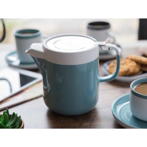 La Cafetiere Barcelona Retro Blue Ceramic 1.2 Litres Four Cup Teapot