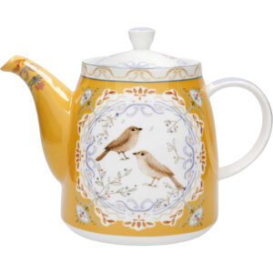 London Pottery Ceramic Bell Shaped Filter Teapot Bird 1 L