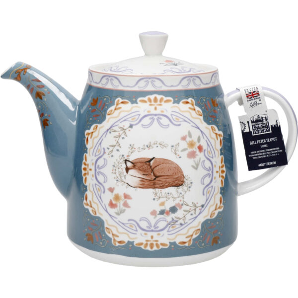 London Pottery Ceramic Bell Shaped Filter Teapot Fox 1 L