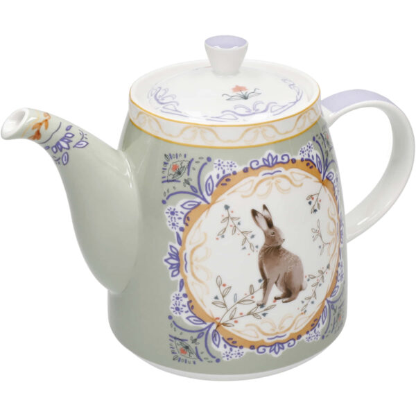 London Pottery Ceramic Bell Shaped Filter Teapot Hare 1 L