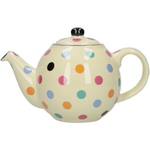London Pottery Globe Teapot Ivory/Multi-Spot Four Cup - 900ml