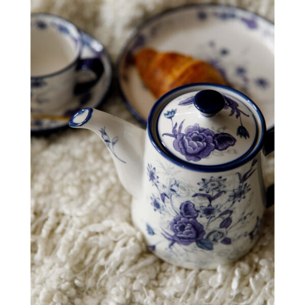 Teekann keraamika 900ml 'blue rose' London Pottery