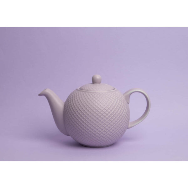 London Pottery Ceramic Globe 900ml Textured Teapot Lavender Honeycomb