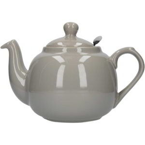London Pottery Farmhouse Teapot Grey Six Cup - 1.2 Litres