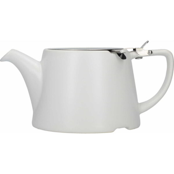 London Pottery Ceramic Oval Teapot Satin White 750ml
