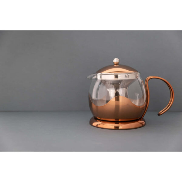 La Cafetière Izmir Copper Glass Infuser Teapot Four Cup