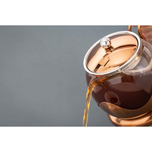 La Cafetière Izmir Copper Glass Infuser Teapot Four Cup