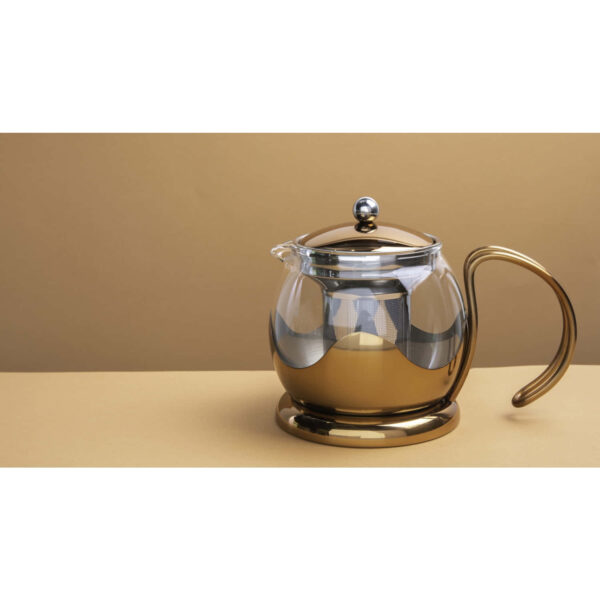 La Cafetière Izmir Copper Glass Infuser Teapot Two Cup