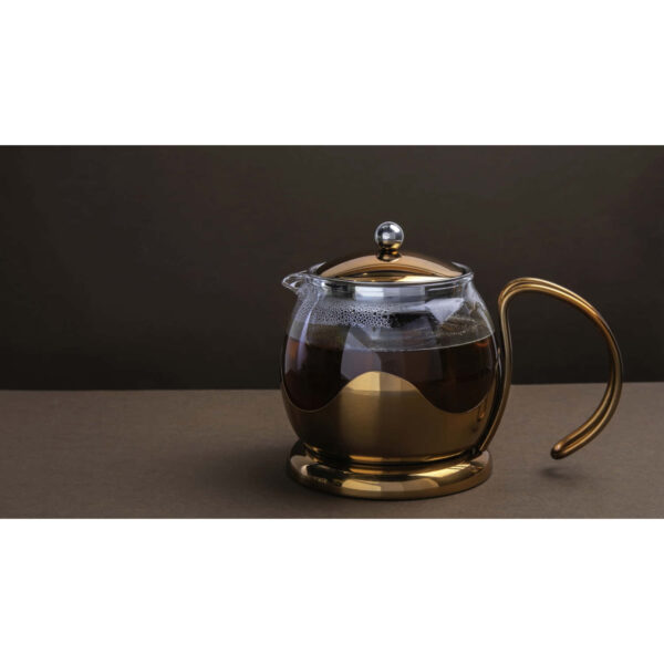 La Cafetière Izmir Copper Glass Infuser Teapot Two Cup