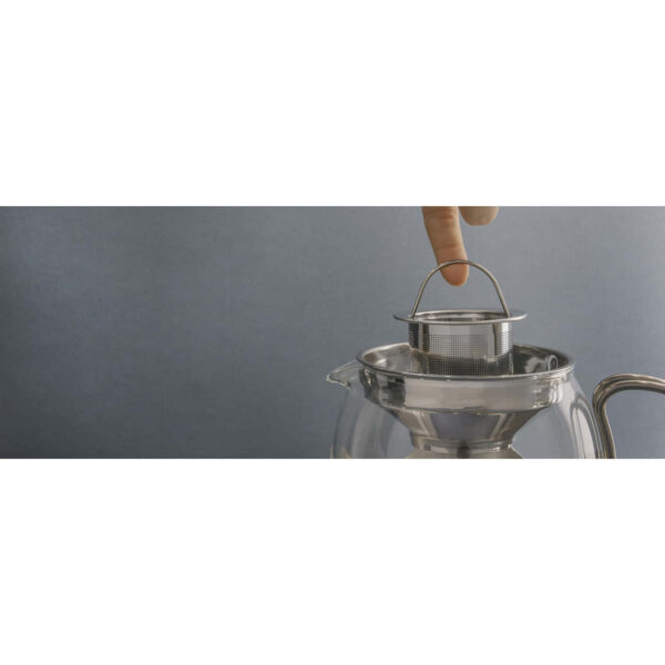 La Cafetière Izmir Polished Steel Glass Infuser Teapots Four Cup