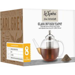 KitchenCraft Le'Xpress Glass Infuser Teapot 1.4 Litre