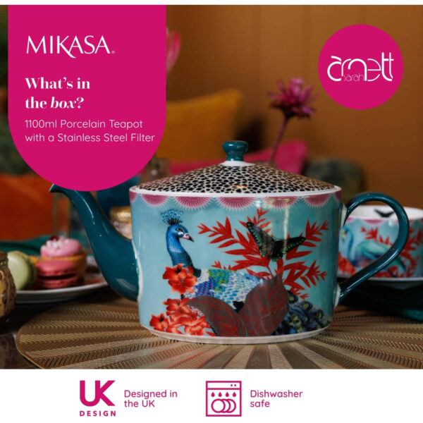 Mikasa x Sarah Arnett Porcelain 1.1 Litre Teapot