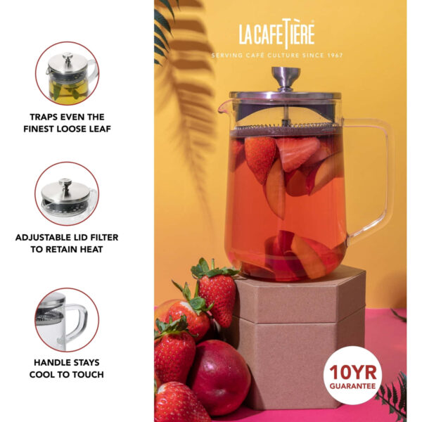 Teekann-presskann klaas 'kericho' 1.05L La Cafetière
