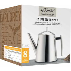 KitchenCraft Le'Xpress Stainless Steel Infuser Teapot 1.5Litre