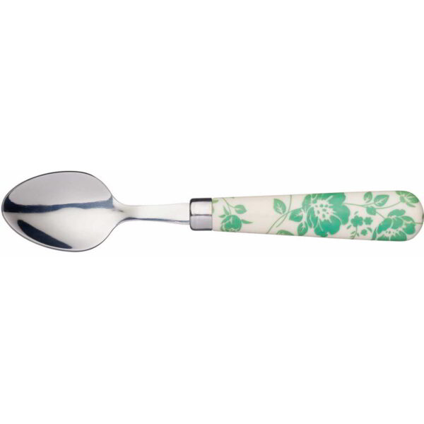 KitchenCraft Stainless Steel Green Floral Handle Teaspoon