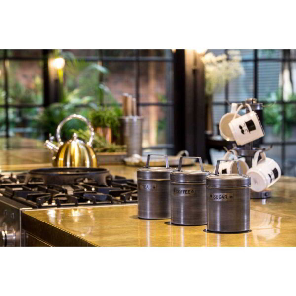 KitchenCraft Industrial Kitchen Metal Tea Canister 10x17cm