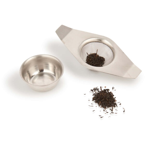 La Cafetière Stainless Steel Tea Strainer and Bowl Double Handle