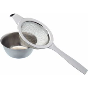 KitchenCraft Le'Xpress Stainless Steel Long Handled Tea Strainer And Bowl