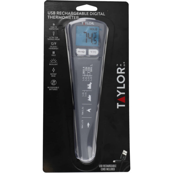 Termomeeter toidule digitaalne -40 kuni 250 kraadi USB laetav 'pro' Taylor