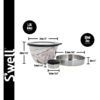 S'well Calacatta Gold - Salad Bowl Set 1900ml
