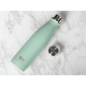 BUILT Perfect Seal 500ml Mint Double Walled Stainless Steel Hydration Bottle