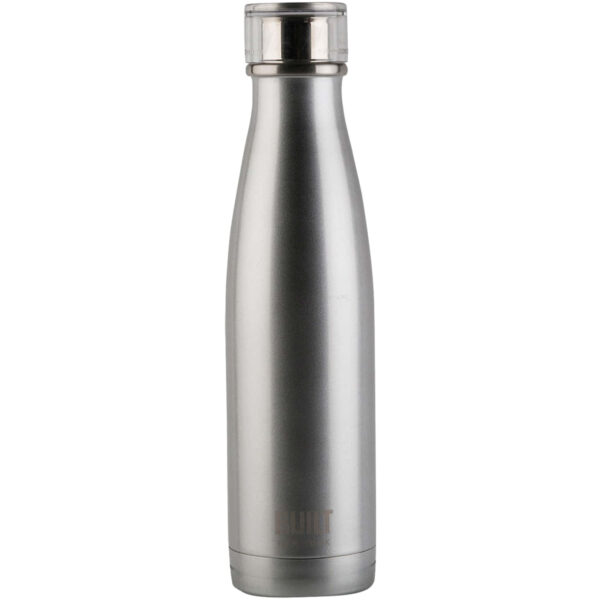 BUILT Perfect Seal 500ml Silver Double Walled Stainless Steel Hydration Bottle