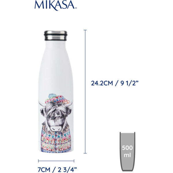 Mikasa x Tipperleyhill 500ml Water Bottle Cow