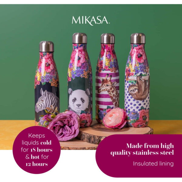 Mikasa Wild At Heart 500ml Water Bottle Giraffe