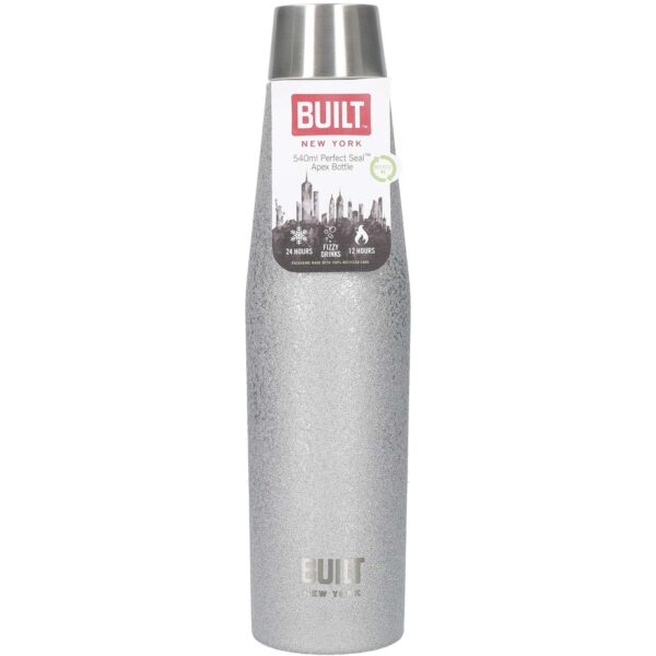 Built Perfect Seal Apex Bottle Silver Glitter 540ml
