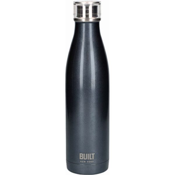 BUILT Perfect Seal 740ml Charcoal Double Walled Stainless Steel Hydration Bottle