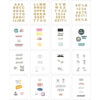 BUILT Hydration Bottle Sticker Clip Strip 12 sets of 4 assorted themes
