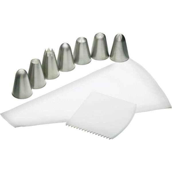 KitchenCraft Sweetly Does It Icing Set with Nylon Bag Seven Nozzles and Icing Comb