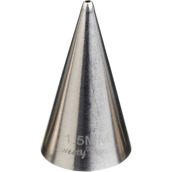 KitchenCraft Sweetly Does It Stainless Steel Medium Icing Nozzle Writing / Fine 24mm/1.5mm