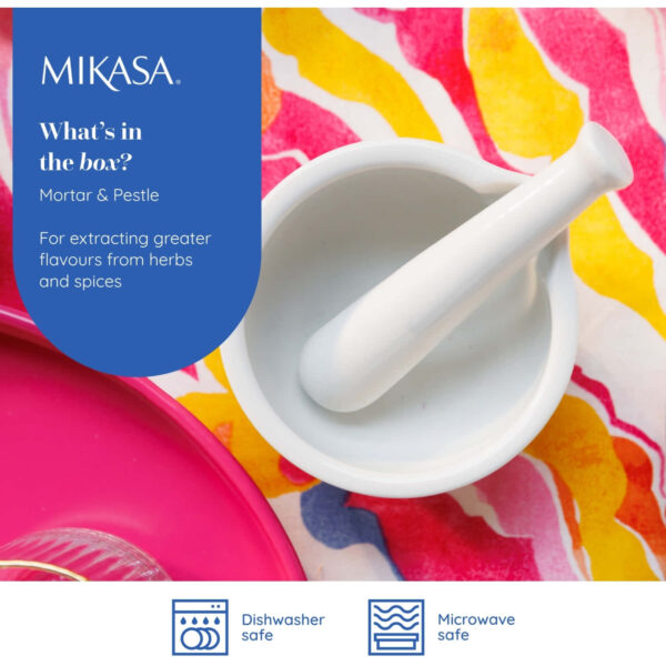 Mikasa Chalk Porcelain Mortar & Pestle
