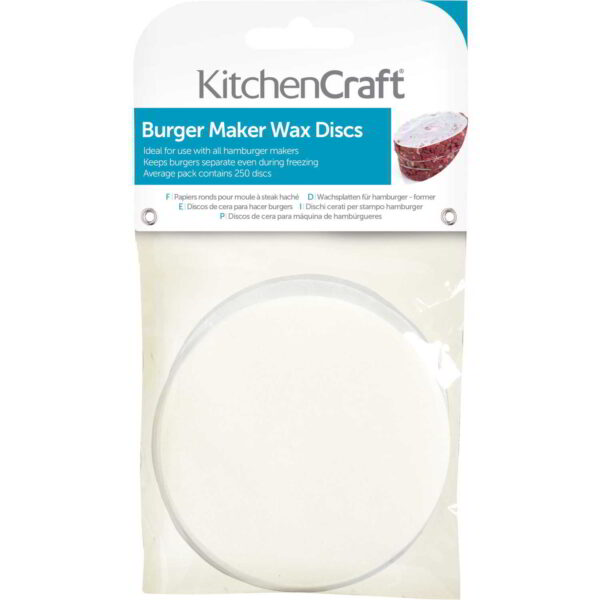KitchenCraft Hamburger Maker Wax Discs Pack of 250