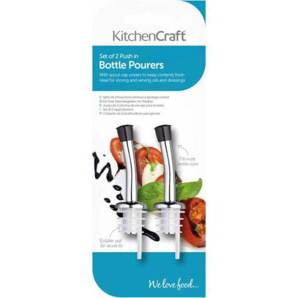 KitchenCraft Metal Bottle Pourer Spouts Pack of Two