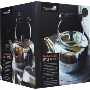 MasterClass Deluxe Traditional Stainless Steel Kettle 2 Litres