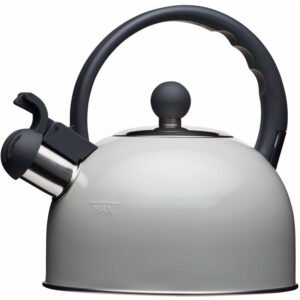 KitchenCraft Living Nostalgia Traditional Whistling Kettle 1.3 Litre French Grey