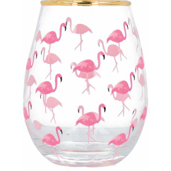 Veiniklaas 590ml 'Flamingo' madal Ava&I