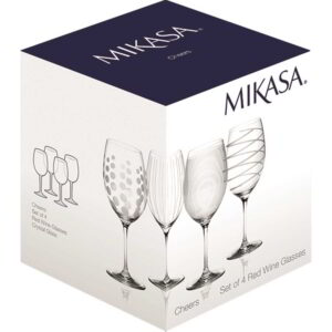 Mikasa Cheers Set of Four Red Wine Glasses 685ml