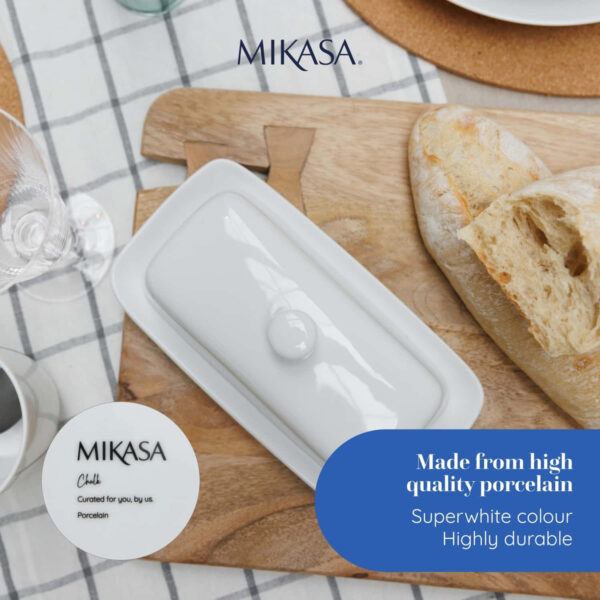 Mikasa Chalk Porcelain Butter Dish