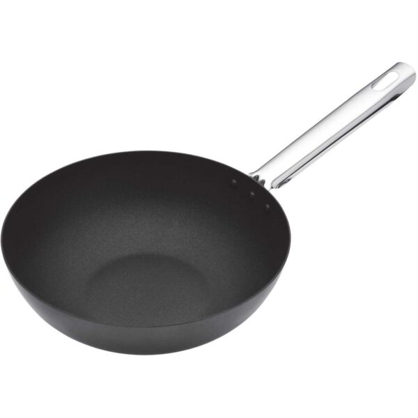 MasterClass Professional Heavy Duty Non-Stick Wok 24cm with Stainless Steel Handle